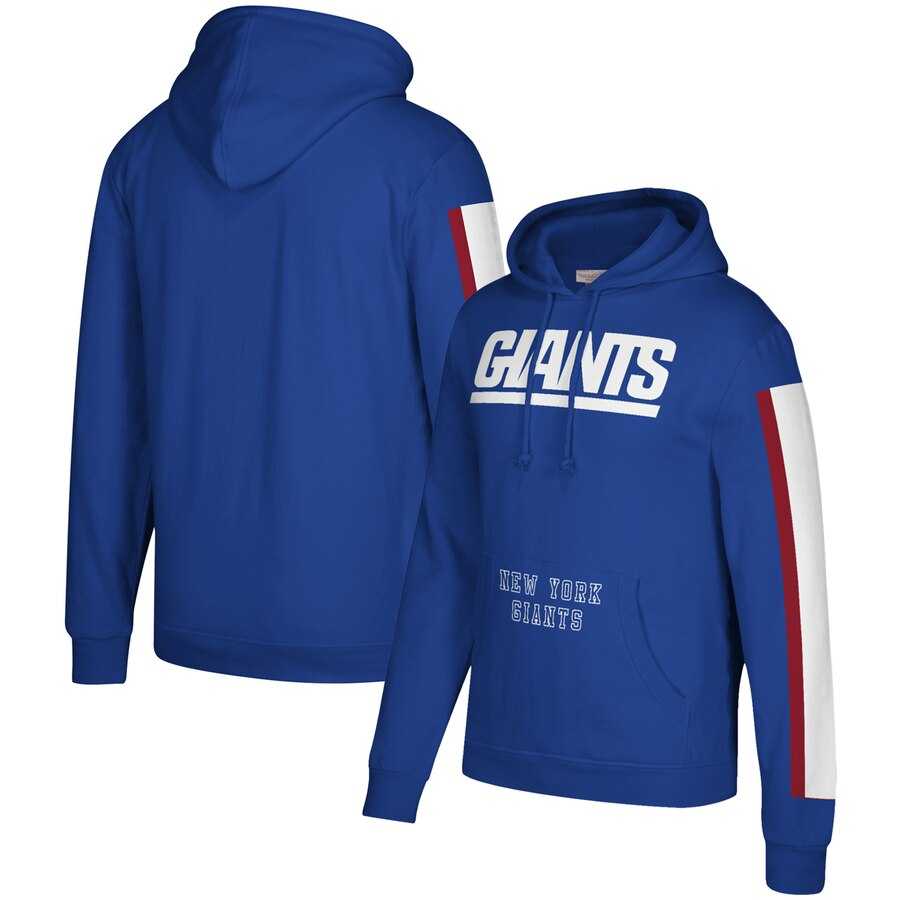 New York Giants Mitchell & Ness Three Stripe Pullover Hoodie Royal,We sell and wholesale New York Giants Mitchell & Ness Three Stripe Pullover Hoodie Royal on line form chian!